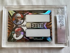2022 Leaf Exotic Dual Joe Burrow Justin Herbert Prismatic Tiger Proof SSP 1/1