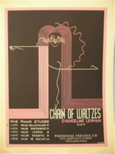 Valse Melancolique Musikkette Walzer Klavier 1932 Vintage (O) - Bild 1 von 3