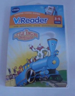 VTECH ANIMATED E-BOOK SYSTEM V. READER THE LITTLE ENGINE THAT COULD - COMPLETE - Image 1 of 4
