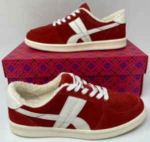 Tory Burch Red Hank Court Sneakers - Picture 1 of 6