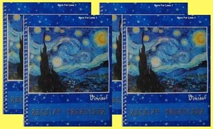 Juego de 4 ORGANIZADORES DE IMPUESTOS RECIBO DE FACTURAS NUEVO Vincent Van Gogh Noches estrelladas Finanzas - Imagen 1 de 3