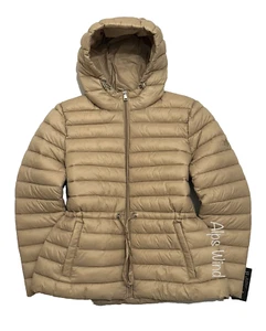 NWT$280 Lauren Ralph Lauren Birch Beige Quilted Hooded Puffer Jacket Size-L - Picture 1 of 10