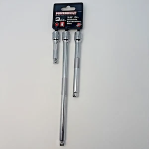 Powerbuilt 3 pezzi 3/8 pollici Dr. Set di barre di prolunga per presa punta oscillante 3", 6", 10" - Foto 1 di 8