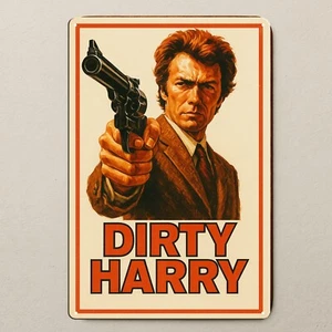 Dirty Harry Film Metall Poster - Sammlerstück Schild - Größe: 20 x 30 cm (8 x 12 Zoll) - Bild 1 von 7