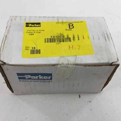 (15) Parker 8-6 CBZ-B Brass 90 Degree 1/2" Tube to 3/8" MNPT- Box of 15 - Image 1 of 4