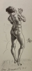 BEN MESSICK (1891-1981) “Figure” Lithograph, 1940 - Picture 1 of 2
