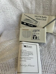 VTG Readers Digest AM / FM Radio Alarm Clock In Box, 5.5" Long, 3.25" Wide NOS - Picture 1 of 3