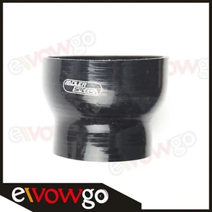 4" To 3'' inch Straight Reducer Silicone Coupler 4 Ply Hose Pipe Black - Picture 1 of 7