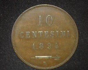 SAN MARINO 1894-R 10 CENTESIMI KM2 ABOUT UNCIRCULATED ~J79 - Picture 1 of 2
