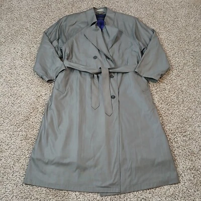 Gabardina Sanyo Tokyo New York con cinturón forro de lana extraíble 44R gris Foto 1 de 4