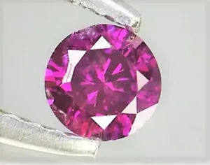 PURPLE PINK DIAMOND GEM ROUND CUT STONE AFRICAN FACETED GENUINE SMALL SI2 3mm - Picture 1 of 4