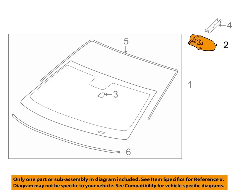 Chevrolet GM OEM 13-15 Camaro Inside-Rearview Rear View Mirror 22968613 - Image 1 of 2