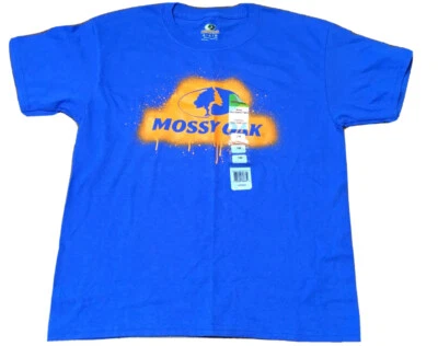 Mossy Oak Licensed Youth Medium Short Sleeve T-Shirt Blue 100% Cotton NWT - Image 1 of 3