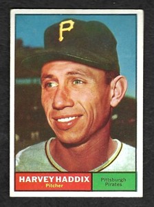 1961 Topps #100 Harvey Haddix Pitsburgh Pirates Baseball Card EX
