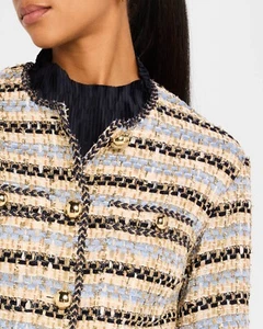 Veronica Beard Sumira Metallic Tweed Jacke $ 798 Größe 4 - Bild 1 von 9