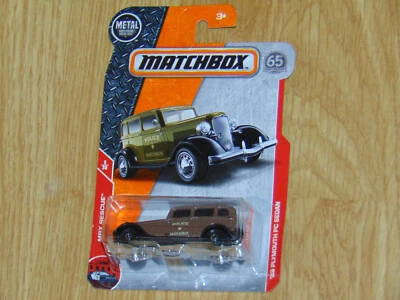 Matchbox MBX Rescue '33 Plymouth PC Sedan FHG77 55/125 - Image 1 of 4