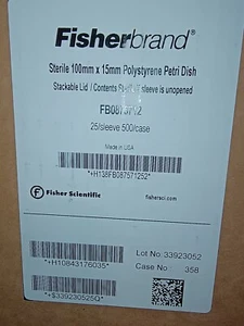 500 Stück Fisherbrand FB0875712, sterile Petrischale 100 mm x 15 mm Styropor - Bild 1 von 3