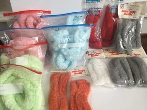 VTG Blue Jay Creative Craft Jumbo Loopy Chenille YOU PICK Pink Blue Green White - Picture 1 of 25