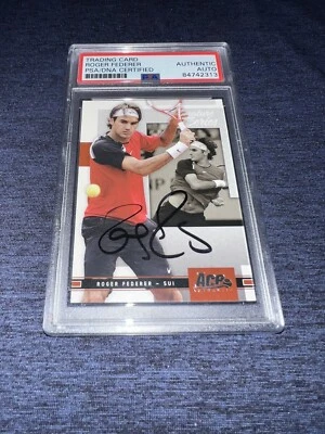 Roger Federer Signed 2005 Ace Authentic Trading Card Superstar PSA/DNA - Image 1 of 2