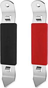2 Pcs Magnetic Bottle Openers Stainless Steel Manual Can Opener Classic Flat Bot - Picture 1 of 12