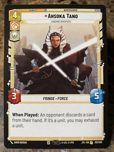 Star Wars Unlimited Jump To Lightspeed Ahsoka Tano - Chasing Whispers 201/262 R - Picture 1 of 2