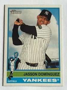 2025 Topps Heritage - Alternate Cartoon Variation Jasson Dominguez #453 - Picture 1 of 2