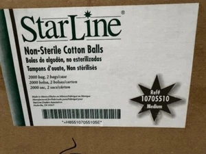 NONSTERILE COTTON BALLS -BAG OF 4000 --2 BAGS OF 2000 EACH - Picture 1 of 2
