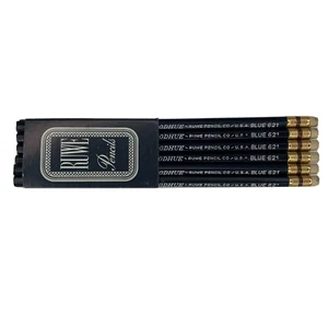 Vintage RUWE Pencils Blue 621 12 Pencils Unsharpened Bonded Woodhue Greenwich - Picture 1 of 8