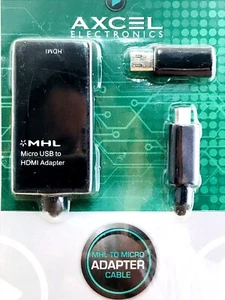 Adaptador de TV AXCEL Electronics Mhl Micro USB a HDMI 1080 P HD  - Imagen 1 de 6