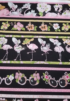 Loralie Designs - Tela de algodón acolchada con borde flamenco y gafas de sol  Foto 1 de 3