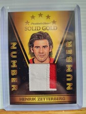 Henrik Zetterberg 2022 President’s Choice Solid Gold Jersey NUMBER card #’d 1/2