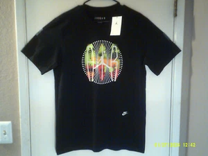NEW AIR JORDAN "Flight MVP Crew Tee" MEN'S BLACK T-SHIRT MEDIUM DR1411-011 - Picture 1 of 7