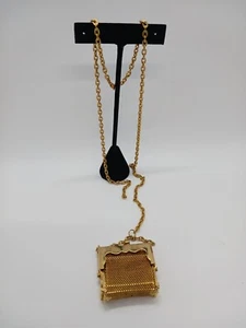 Fab Rehab! Vintage Purse Charm with Original Chain, Gold Toned - Picture 1 of 11