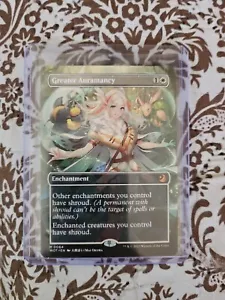 MTG Greater Auramancy Wilds of Eldraine: Enchanting Tales 64 Anime Borderless NM - Picture 1 of 1