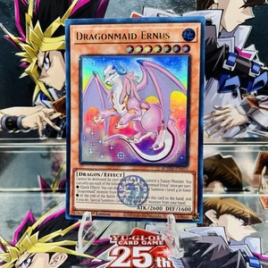 Yugioh Dragonmaid Ernus (Emblem) BLMM-EN055 Ultra Rare 1st Ed Near Mint - Picture 1 of 1