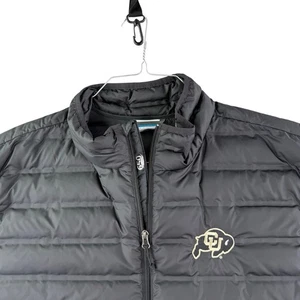 Columbia Chaleco Para Hombres XXL Negro Colorado Buffaloes Puffer 650 Plumón Chaqueta CU - Imagen 1 de 9