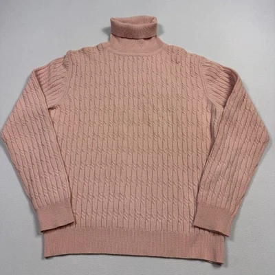 Saks Fifth Avenue Cashmere Turtleneck Sweater Long Sleeve Pink Women's Small - Image 1 of 4