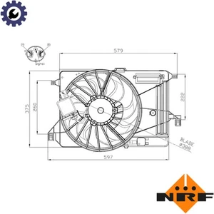 FAN RADIATOR 47964 FOR FORD T3DA/T3DB/T1DA/T1DB/NGDA/NGDB 1.6L XXDA/XXDC 1.5L - Picture 1 of 8