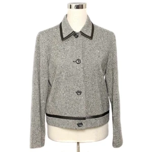 PENDLETON Black & White Tweed Wool Jacket or Blazer Vintage Women's Size 8 - Picture 1 of 5