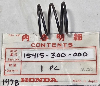 NOS Honda CB750C CB750F CB750K CB900C 650 CBX GL 1100 1200 Oil Fitler Spring OEM - Image 1 of 2