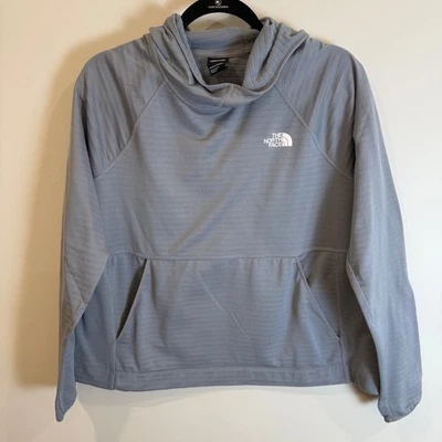 Sudadera con capucha polar gris manga larga The North Face para mujer talla L Foto 1 de 4