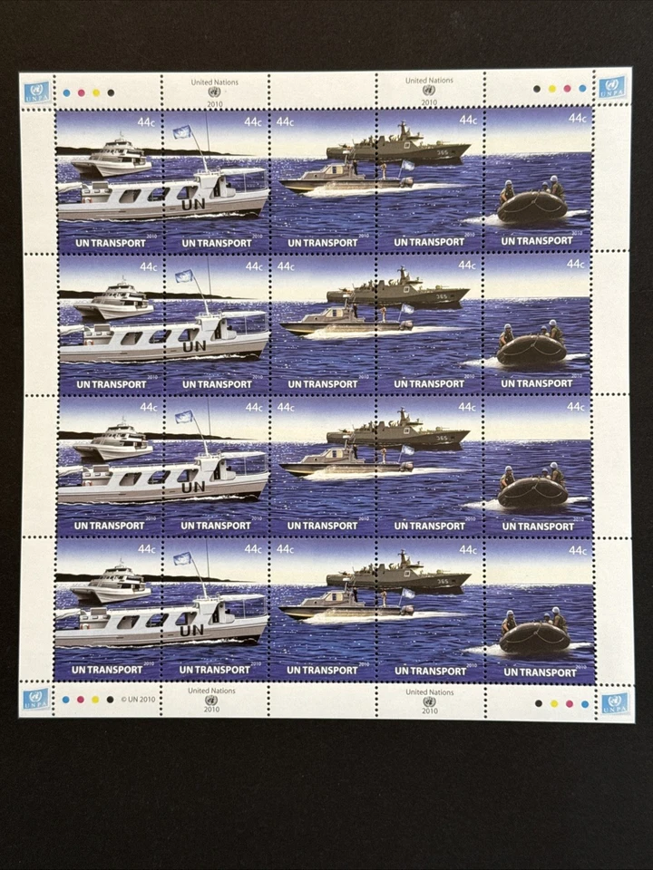 Mini hoja 2010 ONU Nueva York Naciones Unidas Transporte Marítimo MNH Sc# 1012-6 Foto 1 de 1