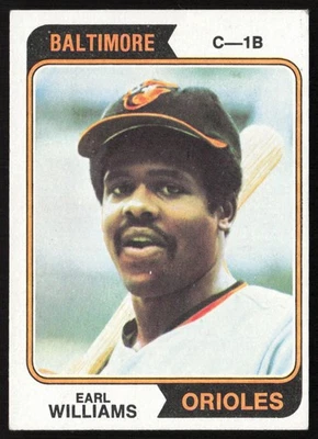 1974 Topps Earl Williams #375 Baltimore Orioles - Image 1 of 2