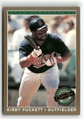 1993 O-Pee-Chee Premier #11 Kirby Puckett Star Performers Minnesota Twins - Image 1 of 2