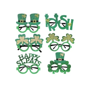 Pack of 6 Reusable Plastic Patricks Day Accessories for Festive Atmosphere and - Picture 1 of 8