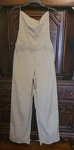 NEU ZARA trägerloser langer Cargo-Overall mit weitem Bein M beige hellbraun neu mit Etikett - Bild 1 von 10