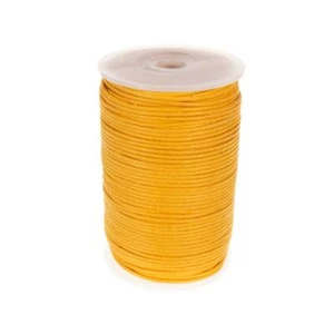 Craft County Waxed Cotton Cord - 1mm / 2mm Macramé Thread 109 Yards / 100 Meter - Picture 1 of 38