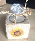 Teelicht Motiv Sonnenblume,als Geschenk verpackt,mehrfach vorhanden, Port sparen