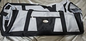 Bella Russo  XL Black & Grey Duffle  Bag With Wheels, 28" x 12" x 12"
