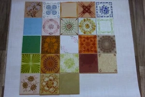 Retro Fliesen 15 x 15 cm 70er Jahre viele Muster zur Auswahl - Bild 1 von 24